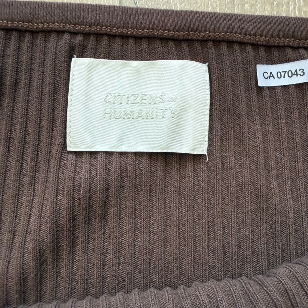 NWT Citizens of Humanity Harper Bodysuit Size XL In Bronze Brown Anthropologie - Picture 9 of 11